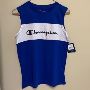 NWT!  Boys blue Champion sleeveless t-shirt.